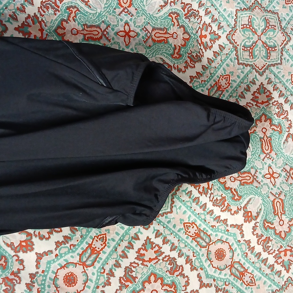 Vintage Longitude Black One Piece Swimsuit, Size 10, Preowned - Picture 7 of 11